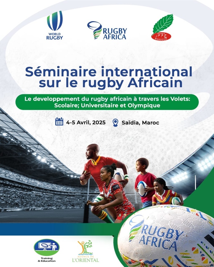 Rugby: Un forum international sur le développement de la discipline en Afrique organisé à Saïdia les 4 et 5 avril Rugby: Un forum international sur le développement de la discipline en Afrique organisé à Saïdia les 4 et 5 avril