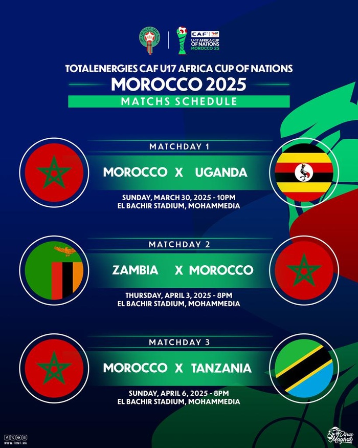 CAN U17 / Ce soir, Maroc - Ouganda: Horaire et chaînes ? CAN U17 / Ce soir, Maroc - Ouganda: Horaire et chaînes ?