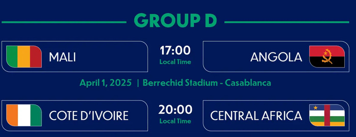 CAN U17 : Le programme de la journée  CAN U17 : Le programme de la journée