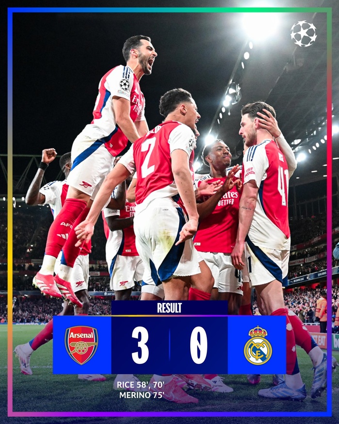 LDC :  Arsenal écrase le Real ! LDC :  Arsenal écrase le Real !