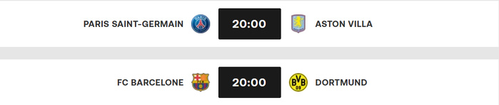 ¼ LDC UEFA : PSG et Barça donnés en favoris, ce soir ! ¼ LDC UEFA : PSG et Barça donnés en favoris, ce soir !