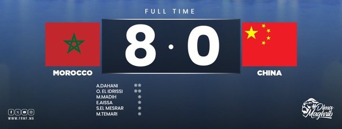 Futsal international : Le Maroc vainqueur de la chine en amical Futsal international : Le Maroc vainqueur de la chine en amical
