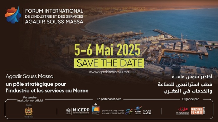 Agadir : La 1ère édition du Forum International de l’Industrie et des Services prévue le 5 Mai   Agadir : La 1ère édition du Forum International de l’Industrie et des Services prévue le 5 Mai