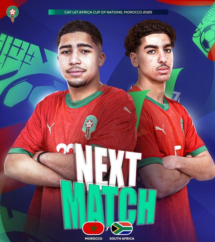 ¼ CAN U17 : Aujourd'hui, Lionceaux vs Bafana Bafana : Horaire ? Chaînes ?