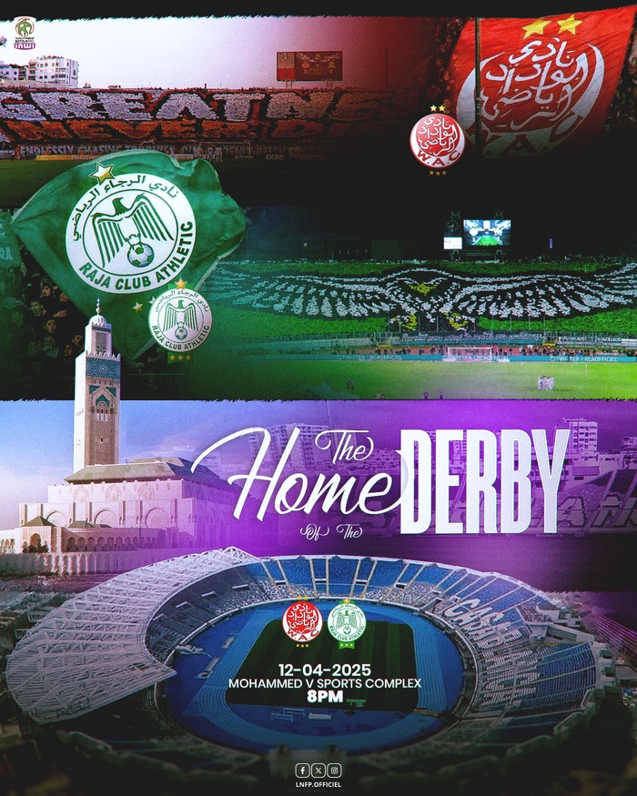 Botola D1 / J26 : Ce samedi, soirée de Derby au ‘’ Stade d'Honneur’’ ! Botola D1 / J26 : Ce samedi, soirée de Derby au ‘’ Stade d'Honneur’’ !