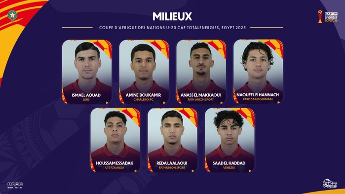 CAN U20 Egypte 25 : La liste finale des Lionceaux convoqués dévoilée CAN U20 Egypte 25 : La liste finale des Lionceaux convoqués dévoilée