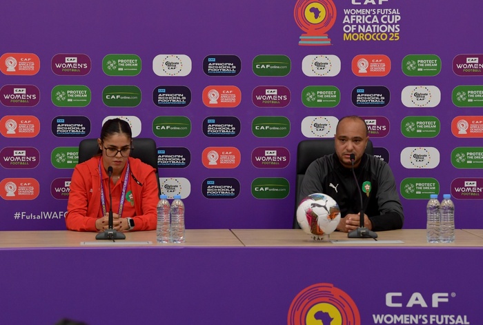 CAN Futsal (F) : Le coach Adil Sayeh et la capitaine Bentaleb en conférence de presse d’avant ‘’Maroc-Namibie’’ de ce soir CAN Futsal (F) : Le coach Adil Sayeh et la capitaine Bentaleb en conférence de presse d’avant ‘’Maroc-Namibie’’ de ce soir