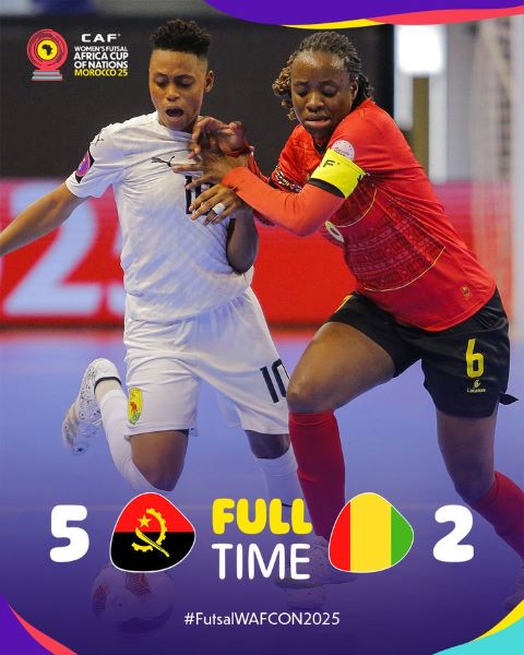 CAN (F) Futsal Maroc 25 : L’Angola victorieuse de la Guinée en ouverture CAN (F) Futsal Maroc 25 : L’Angola victorieuse de la Guinée en ouverture