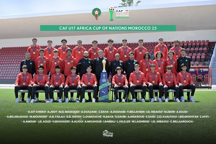 FRMF : La photo officielle des Champions d’Afrique U17 de l’an 2025 ! FRMF : La photo officielle des Champions d’Afrique U17 de l’an 2025 !
