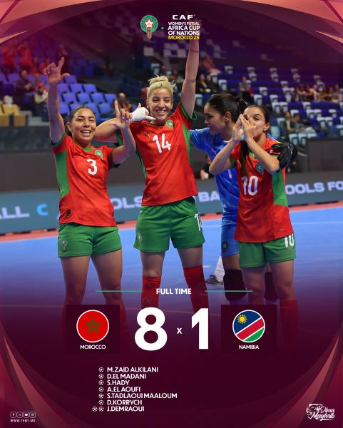 CAN (F) Futsal Maroc 25 : Les Lionnes surclassent les Brave Warriors CAN (F) Futsal Maroc 25 : Les Lionnes surclassent les Brave Warriors