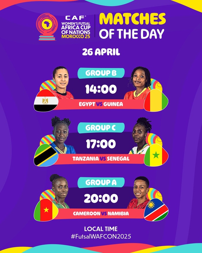 CAN (f). Futsal Maroc 25 : Aujourd'hui, le carré final sera connu ! CAN (f). Futsal Maroc 25 : Aujourd'hui, le carré final sera connu !