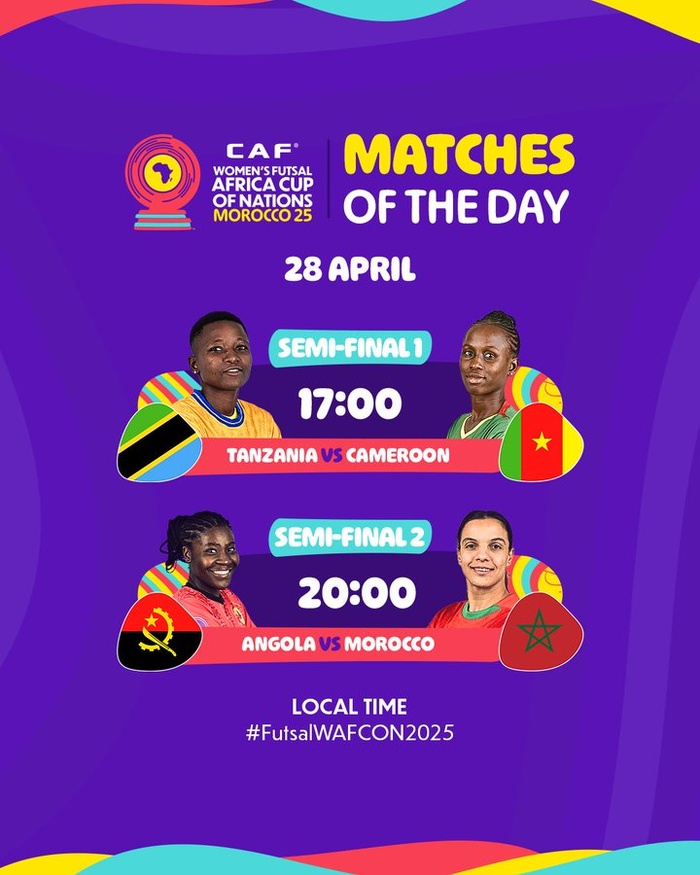 ½ Finale CAN(f). Futsal Maroc 25 : Ce soir, les Lionnes visent la qualification pour la Finale et la CDM Philippines 25 ! ½ Finale CAN(f). Futsal Maroc 25 : Ce soir, les Lionnes visent la qualification pour la Finale et la CDM Philippines 25 !