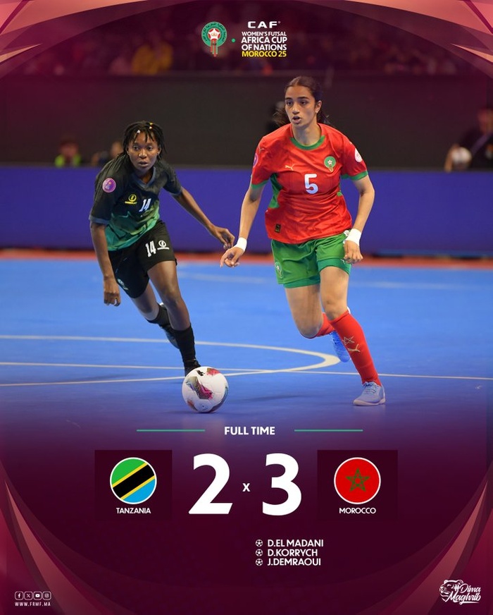 CAN (F) Futsal 2025 : Le Maroc Champion d’Afrique grâce à une remontada de cœur et de dépassement ! CAN (F) Futsal 2025 : Le Maroc Champion d’Afrique grâce à une remontada de cœur et de dépassement !