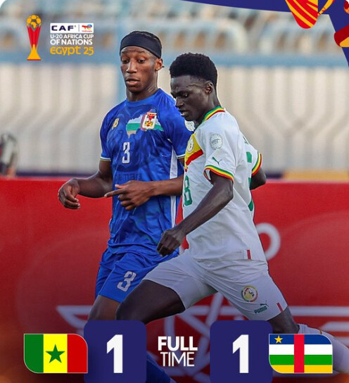CAN U20 Egypte 25 : Le Champion en titre tenu en échec par la Centrafrique. CAN U20 Egypte 25 : Le Champion en titre tenu en échec par la Centrafrique.