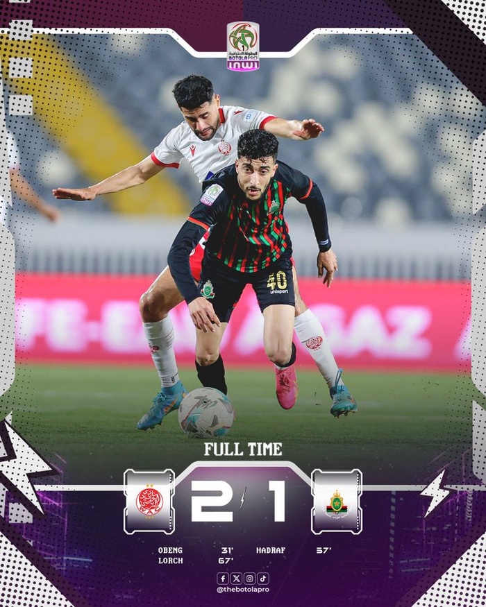 Botola D1/J28 : Le Wydad vainqueur de l’AS FAR ! Botola D1/J28 : Le Wydad vainqueur de l’AS FAR !