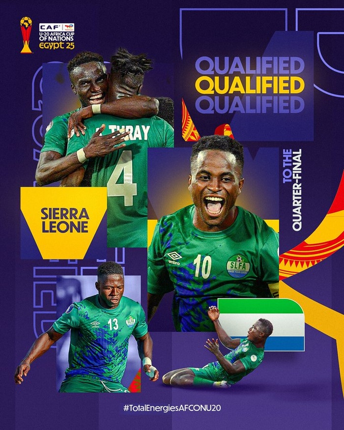 CAN U20 / Groupe A : La Sierra Léone première équipe qualifiée ! CAN U20 / Groupe A : La Sierra Léone première équipe qualifiée !