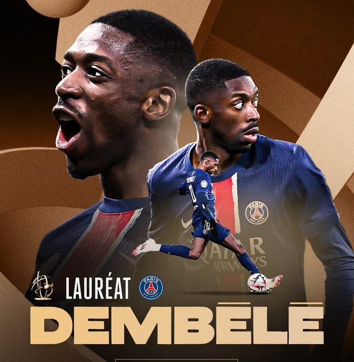 France / Trophées UNFP 24-25 : Ousmane Dembélé le meilleur. Hakimi dans le Onze type