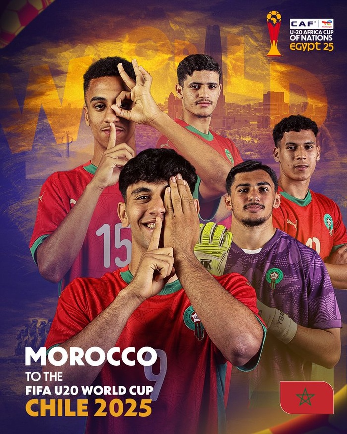 CAN U20 : Le Maroc demi-finaliste de la CAN et qualifié pour la CDM Chili 25 CAN U20 : Le Maroc demi-finaliste de la CAN et qualifié pour la CDM Chili 25