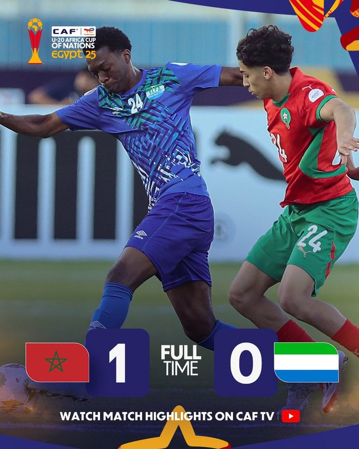 CAN U20 : Le Maroc demi-finaliste de la CAN et qualifié pour la CDM Chili 25 CAN U20 : Le Maroc demi-finaliste de la CAN et qualifié pour la CDM Chili 25