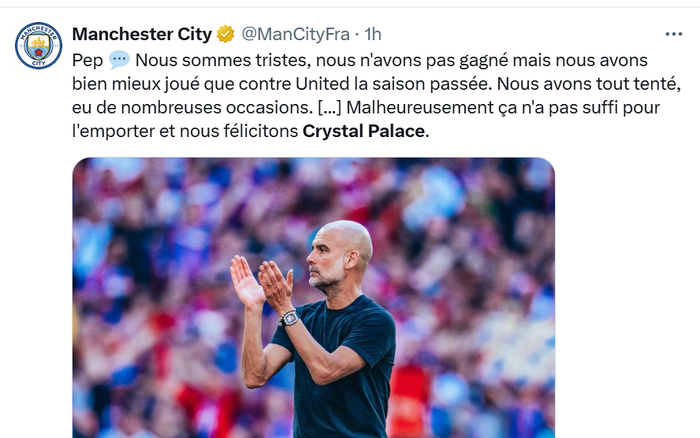 Finale FA Cup : Crystal Palace surprend City ! Finale FA Cup : Crystal Palace surprend City !