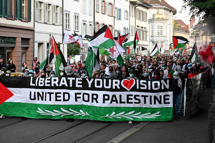 Manifestation à Bâle contre la participation d’Israël à l’Eurovision