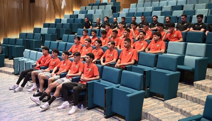 FRMF : M. Fouzi Lekjaâ reçoit la délégation de l’Equipe Nationale U20 FRMF : M. Fouzi Lekjaâ reçoit la délégation de l’Equipe Nationale U20