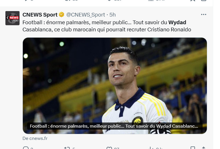 Ronaldo chez les Rouges : Un COUP DE COM . contre ZERO DOLLAR !