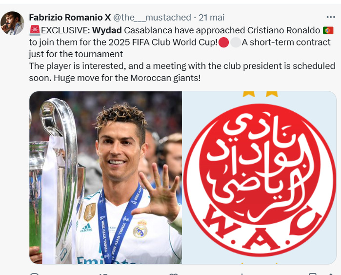 Ronaldo chez les Rouges : Un COUP DE COM . contre ZERO DOLLAR !