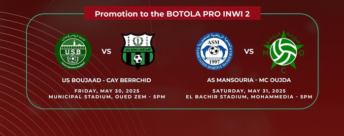 FRMF/ Barrages “National vs Botola DII” : Le programme officiel