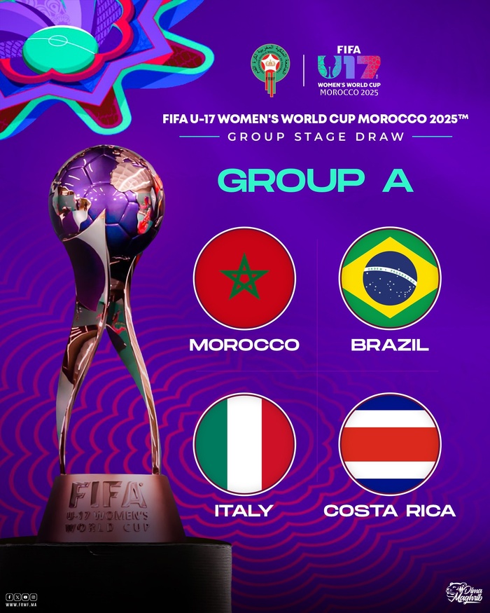 CDM (f) U17 : Maroc-Brésil en match d’ouverture ! CDM (f) U17 : Maroc-Brésil en match d’ouverture !