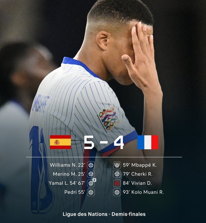 Ligue des Nations UEFA : L'Espagne finaliste au bout d'un match d'anthologie face à la France ! Ligue des Nations UEFA : L'Espagne finaliste au bout d'un match d'anthologie face à la France !
