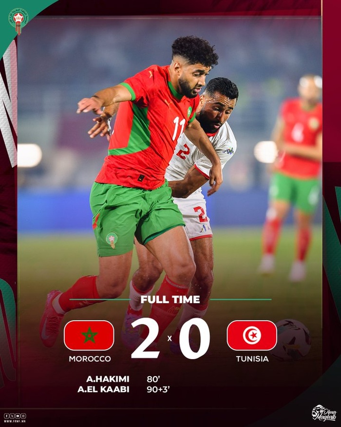 Amical Maroc-Tunisie : Les Lions de l’Atlas maîtrisent les Aigles de Carthage Amical Maroc-Tunisie : Les Lions de l’Atlas maîtrisent les Aigles de Carthage