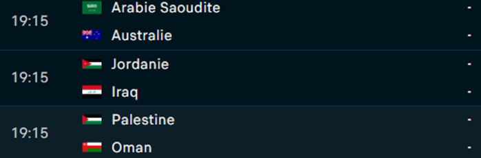 Q CDM26 Asie: Ce soir (19h15) , Arabie Saoudite - Australie pour le 2e billet du groupe A ! Q CDM26 Asie: Ce soir (19h15) , Arabie Saoudite - Australie pour le 2e billet du groupe A !