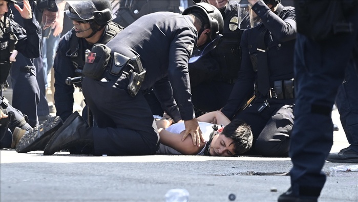 Etats-Unis : Les Marines face aux manifestations à Los Angeles Etats-Unis : Les Marines face aux manifestations à Los Angeles