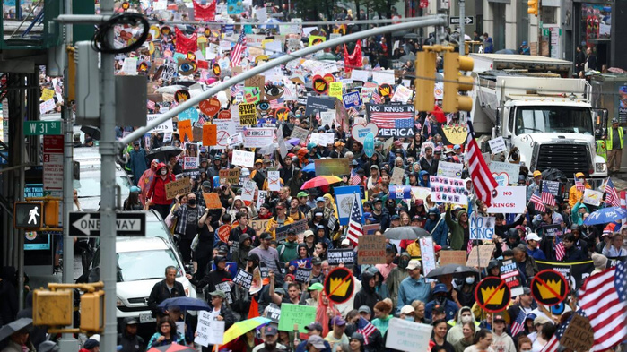 Etats-Unis : Les Américains ne veulent «pas de rois» Etats-Unis : Les Américains ne veulent «pas de rois»