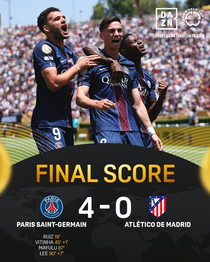 CDM des Clubs 25 : Le PSG, supérieur, surclasse l’Atlético ! CDM des Clubs 25 : Le PSG, supérieur, surclasse l’Atlético !