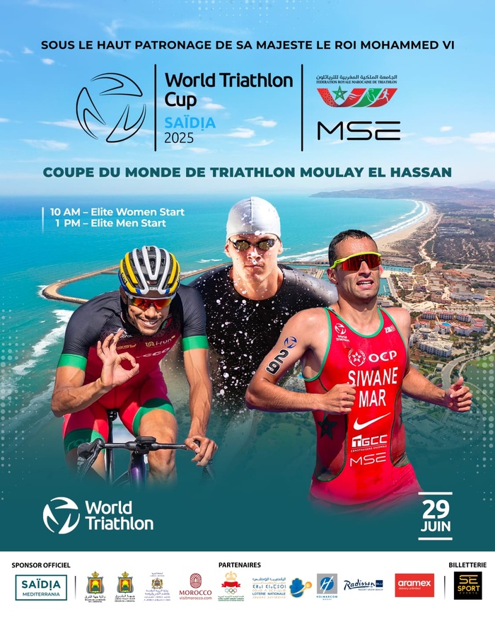 Triathlon: 140 participants à la Coupe du monde Moulay El Hassan Triathlon: 140 participants à la Coupe du monde Moulay El Hassan