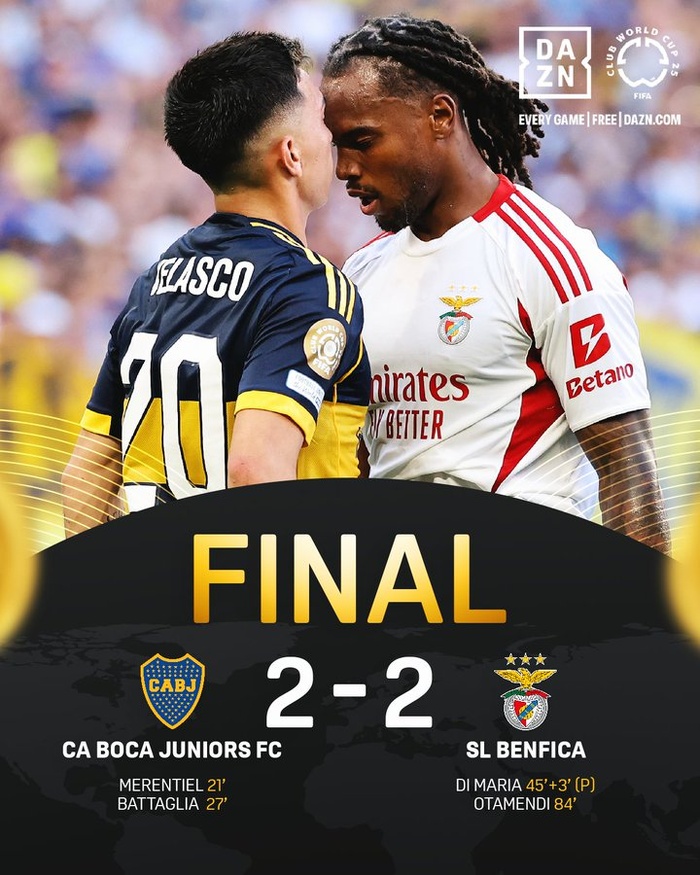 CDM (Clubs 25): Benfica arrache le nul sur remontada ! CDM (Clubs 25): Benfica arrache le nul sur remontada !