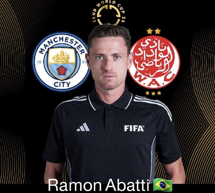 CDM (Clubs 25) : CDM des Clubs / Arbitrage : Un trio brésilien et un Chinois pour WAC - City CDM (Clubs 25) : CDM des Clubs / Arbitrage : Un trio brésilien et un Chinois pour WAC - City