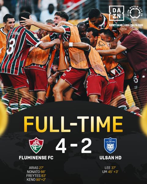 CDM. Clubs 25 : Fluminense renverse Ulsan, River et Monterrey dos à dos CDM. Clubs 25 : Fluminense renverse Ulsan, River et Monterrey dos à dos
