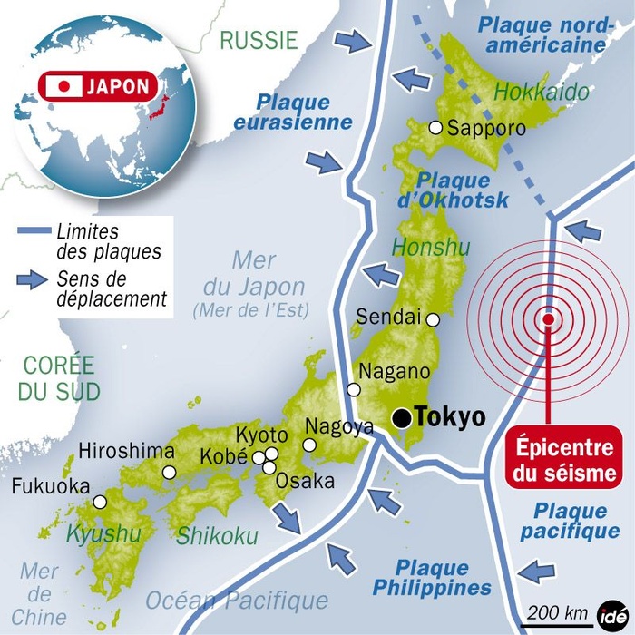 ​Plus de 180 secousses en un week-end au Japon