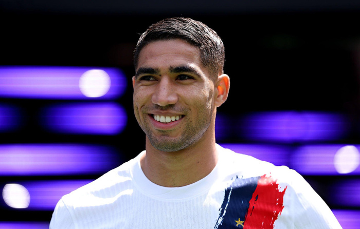 Achraf Hakimi du Paris Saint-Germain lors du match de la phase de groupes B de la Coupe du Monde des Clubs FIFA 2025 contre Seattle Sounders FC au Lumen Field. Achraf Hakimi du Paris Saint-Germain lors du match de la phase de groupes B de la Coupe du Monde des Clubs FIFA 2025 contre Seattle Sounders FC au Lumen Field.