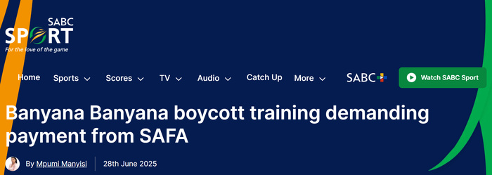 Prépa. CAN (f) Maroc 24 : Les Sud-Africaines boycottent les entrainements !?