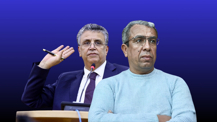 Le journaliste Hamid El Mahdaoui et le ministre de la Justice Abdellatif Ouahbi © Collage L'Opinion Le journaliste Hamid El Mahdaoui et le ministre de la Justice Abdellatif Ouahbi © Collage L'Opinion