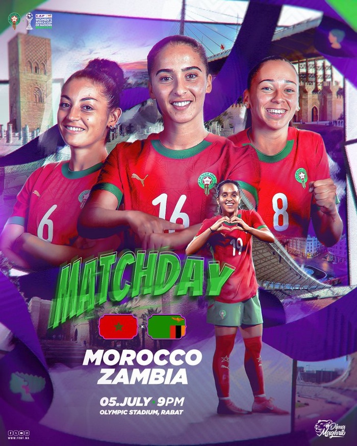 CAN Féminine 2024 : Ce soir, Maroc-Zambie, choc d’entrée entre deux prétendants CAN Féminine 2024 : Ce soir, Maroc-Zambie, choc d’entrée entre deux prétendants