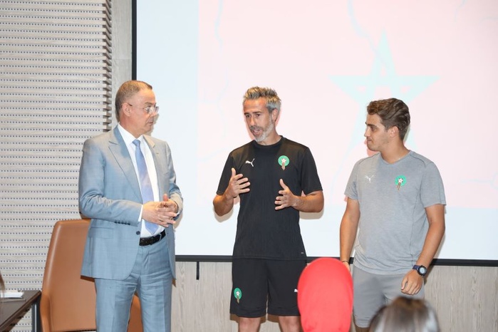 CAN (f) 2024 : Le président de la FRMF a rendu visite aux Lionnes avant le match d’aujourdui CAN (f) 2024 : Le président de la FRMF a rendu visite aux Lionnes avant le match d’aujourdui