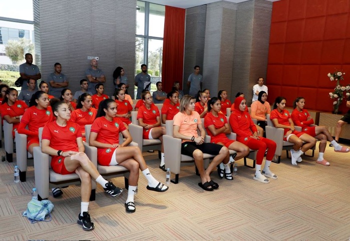 CAN (f) 2024 : Le président de la FRMF a rendu visite aux Lionnes avant le match d’aujourdui CAN (f) 2024 : Le président de la FRMF a rendu visite aux Lionnes avant le match d’aujourdui