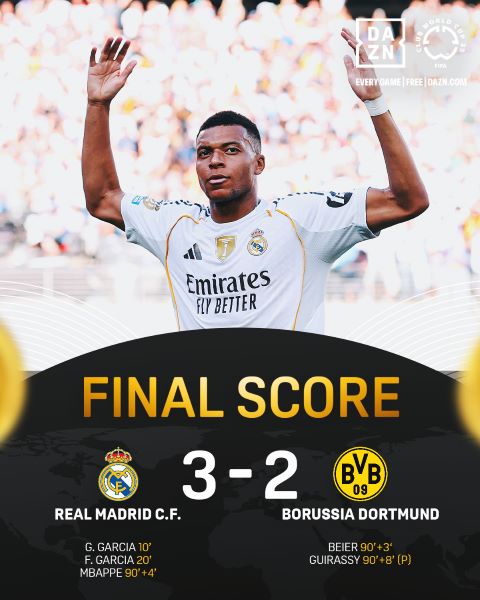CDM Clubs : Real élimine Dortmund pour rejoindre le PSG en demi-finale ! CDM Clubs : Real élimine Dortmund pour rejoindre le PSG en demi-finale !