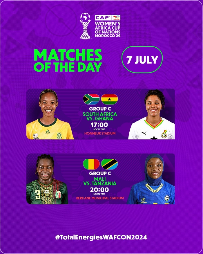 CAN (f) Maroc 2024 : Résultats – Programme du jour CAN (f) Maroc 2024 : Résultats – Programme du jour
