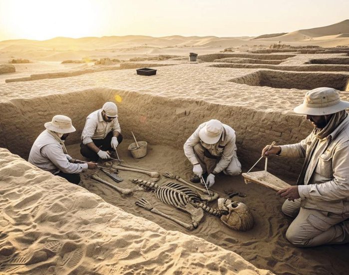 78% du génome de l’individu de Nuwayrat vient de populations marocaines. 78% du génome de l’individu de Nuwayrat vient de populations marocaines.